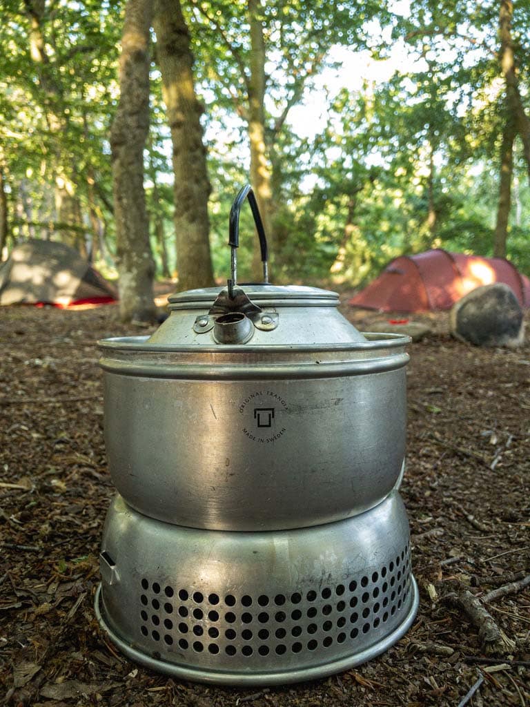 trangia med på bål og business tur.